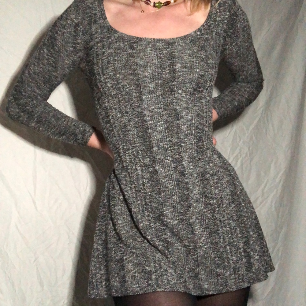 BDG gray 3/4 sleeve mini dress SMALL